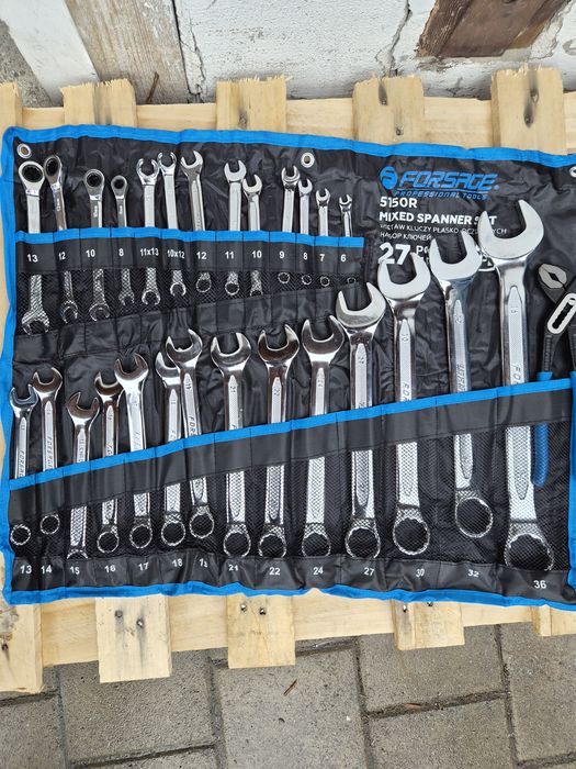Trusa chei combinate 6 la 36.Set chei fixe+inelare 27buc.Papagal BONUS