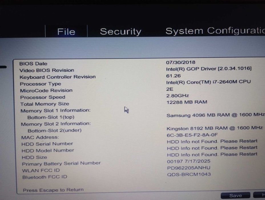 Процесор за лаптоп i7-2640M