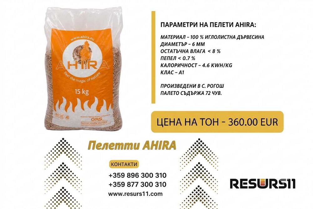 Пелети AHIRA Class A1 иглолистни