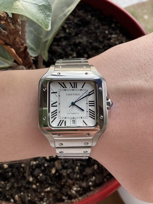 Cartier santos white dial