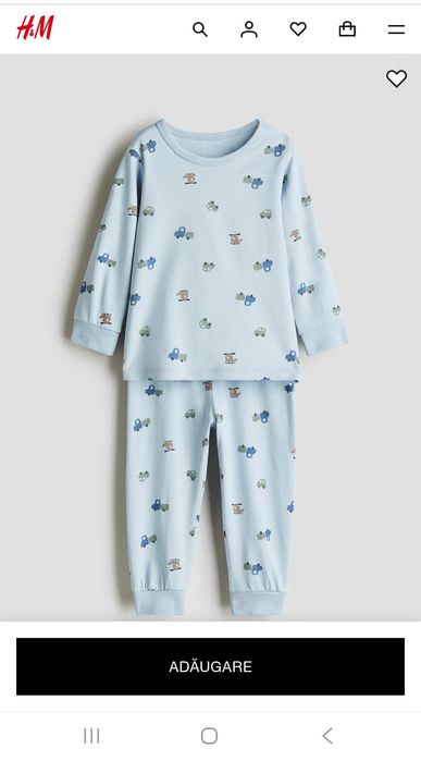 Pijamale H&M, noi fara eticheta, marimea 92
