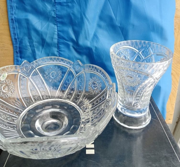 Конфетница и стаканы Чехия