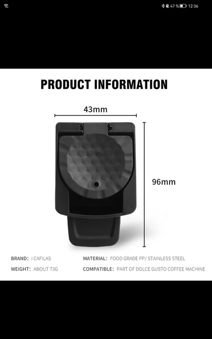 Adaptor dolce gusto nespresso