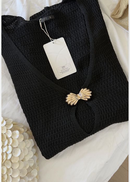 Плажна туника с метален детайл