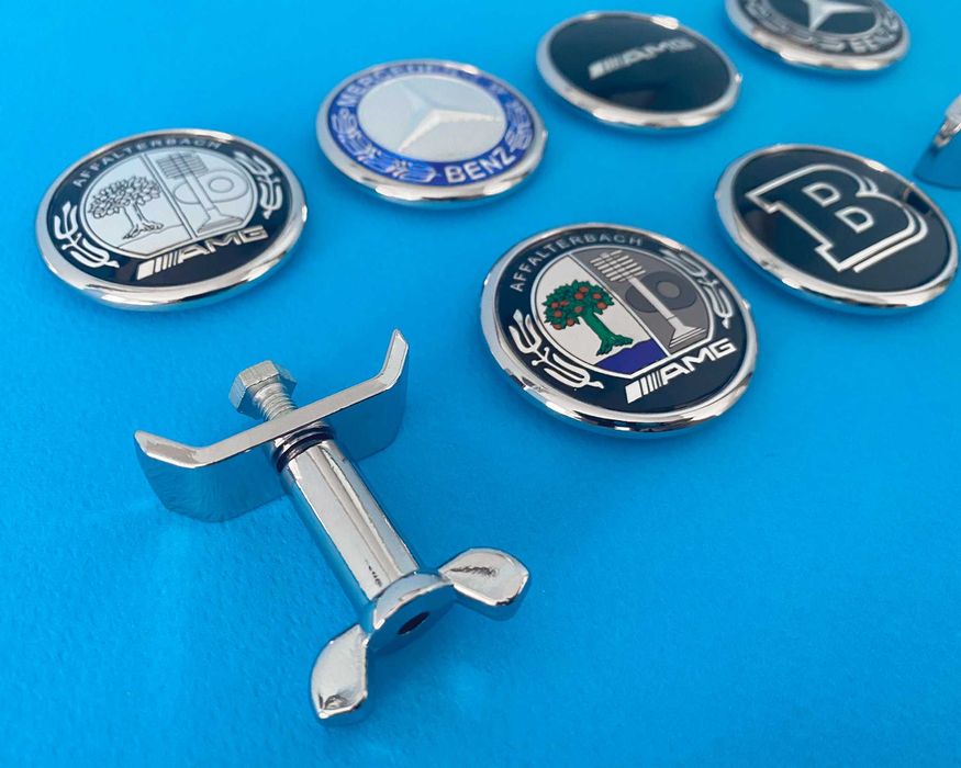 Емблема Mercedes Benz, метална тапа, мерник, мерцедес, w211,w220,w203