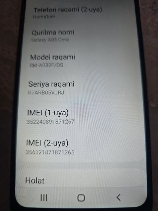 Galaxy A03 core sotiladi