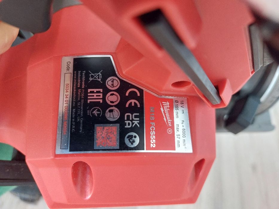 Circular milwaukee M18 FCS552, nou fără panza