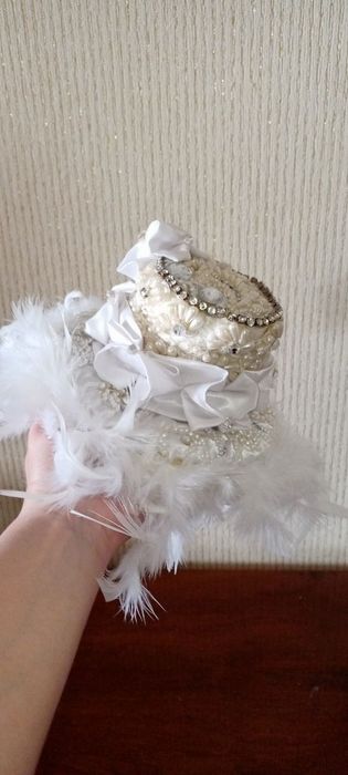 Шляпка ободок украшение