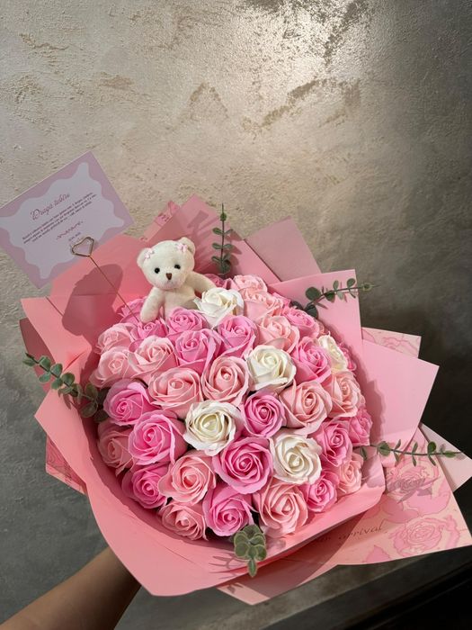 Buchet trandafiri din săpun,  cadou Valentin's day