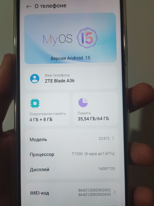 ZTE Blade A36, Идеальное состояние
