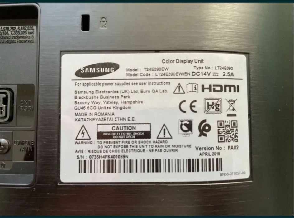 Samsung телевизор/монитор 24 инча