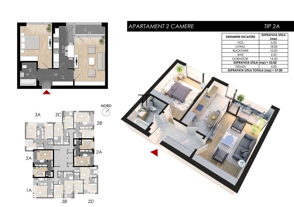 NOU Ap Modern Ap 2 Camere Incalzire in Pardoseala Ansamblu Nou Rahova