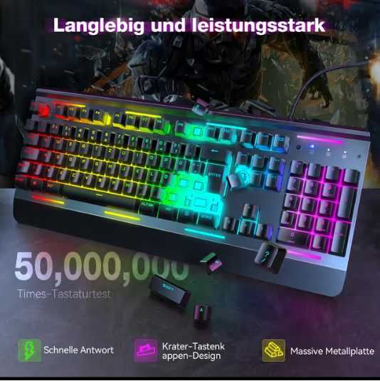 Tastatură Gaming RGB TECKNET