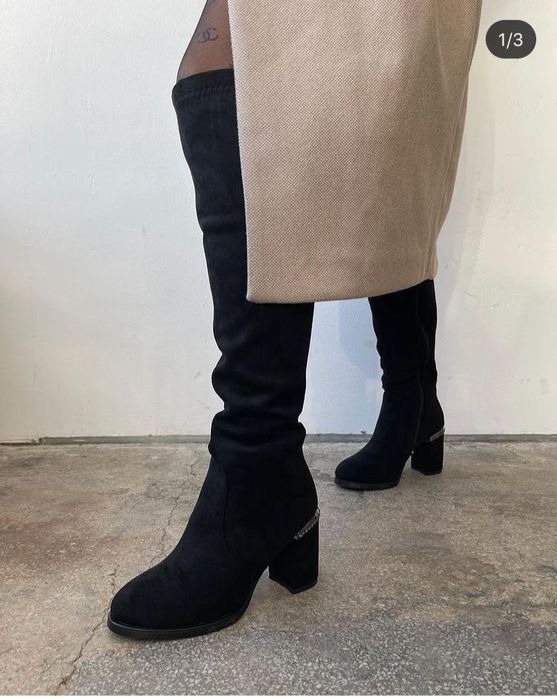 Сапогие ботфорты зима