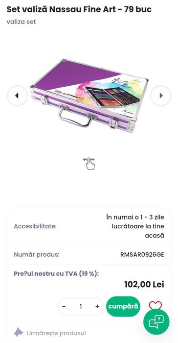 Set valiză Nassau Fine Art - 79 buc