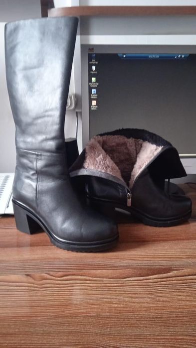 Кожоные сопоги, турция, мех натуральный