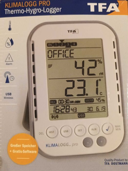 Термохигрометър Професионален TFA KlimaLogg Pro с регистратор на данни