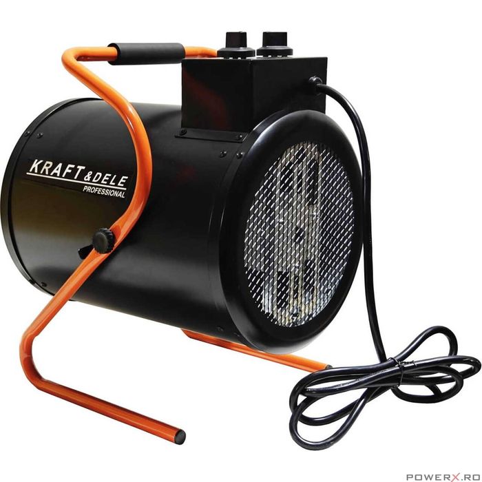 Incalzitor electric cu termostat 10kW, 3 trepte, trifazic, 380V, Kraft