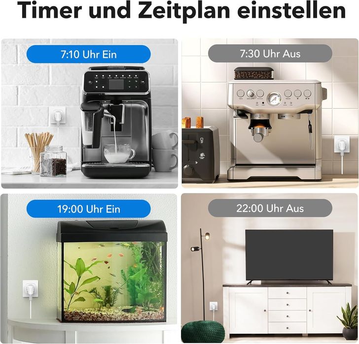 К-кт 4бр Smart Wi-Fi преходен контакт с функция електромер / измерване