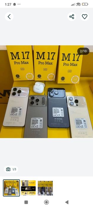 M-HORSE 17 PRO MAX sotuvga keldi 

M17 Pro Max 4G 8+128GB 
TITANIUM GR