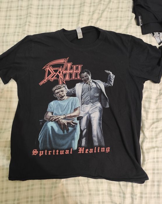 Size L тениска на групата death, spiritual healing shirt