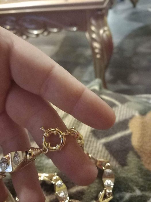 Мъжки позлатен ланец с 14карата златно покритие