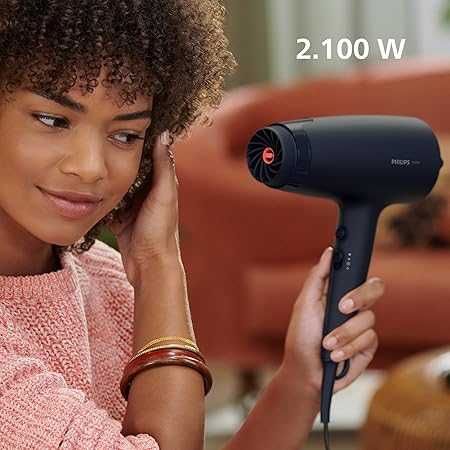 Сешоар Philips BHD360/20, 2100W, Аксесоар Thermo Protect, Йонна грижа