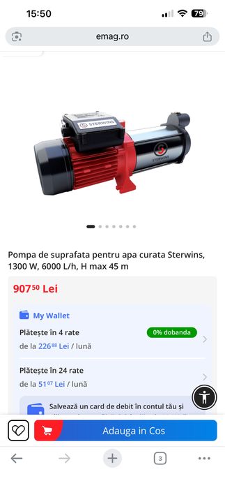 Pompa hidrofor 5 turbine  1300w