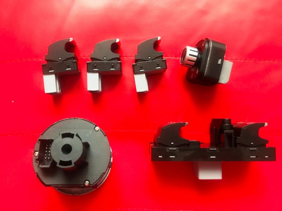 Set butoane geamuri +Bloc Lumini Crom VW Golf 6 Passat B6 Touran Jetta