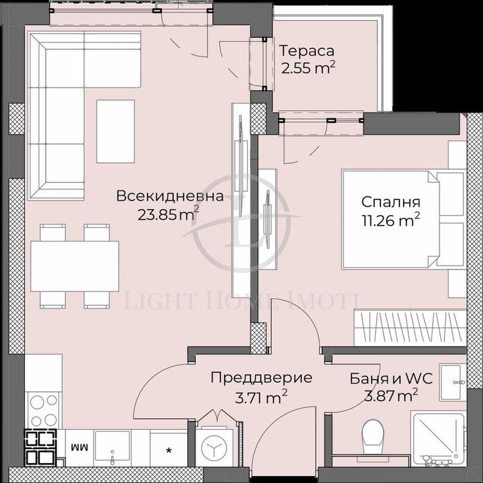 Продава се Двустаен апартамент в Пловдив, Христо Смирненски - 66 кв.м за 1141 €/кв.м - Снимка #3