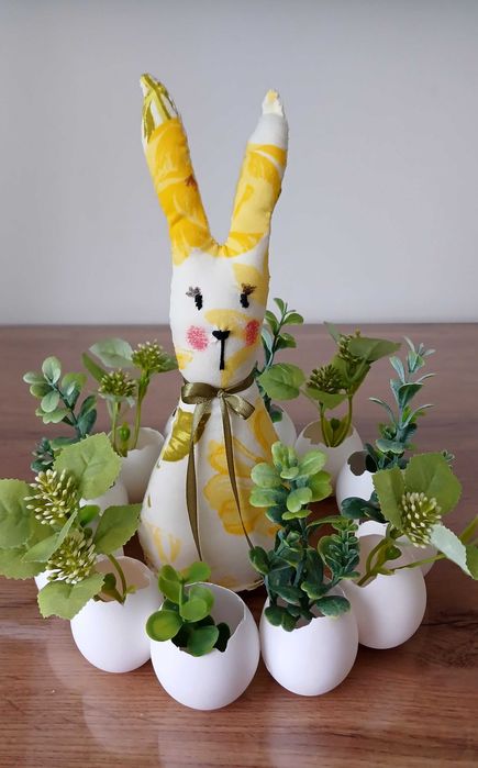 Пасхальный декор, пасхальный кролик, пасхальный венок. Ручная работа