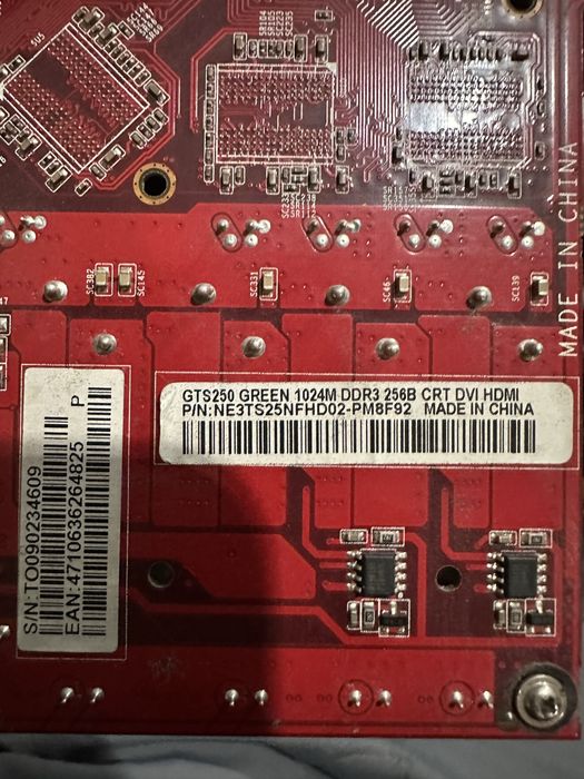Ретро видкокарта Palit GTS250 1GB