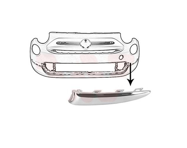 Bandou bara Fiat 500, 07.2015-, fata, stanga/dreapta, Lounge, crom
