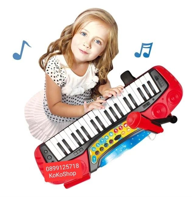 Детско пиано с микрофон и столче/детско пиано/пиано