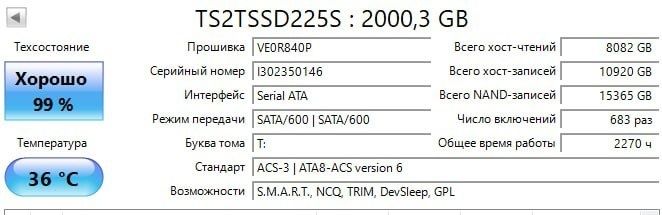 Ssd sata 2tb transcend