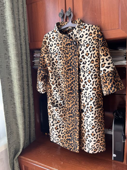 леопардовое пальто