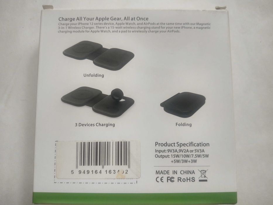 Incarcator Wireless 15W pentru Iphone, Apple Watch
