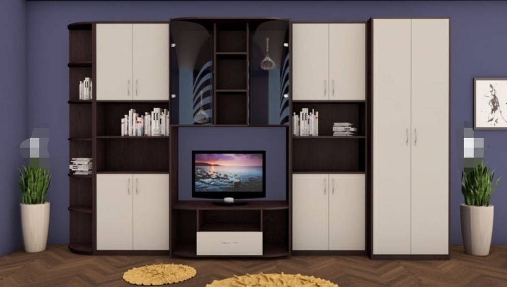 Mobilă  living negru‐crem