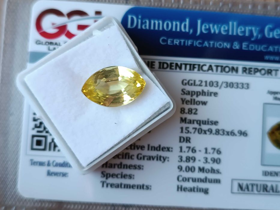 Сапфир - 8.82 КАРАТА + Сертификат