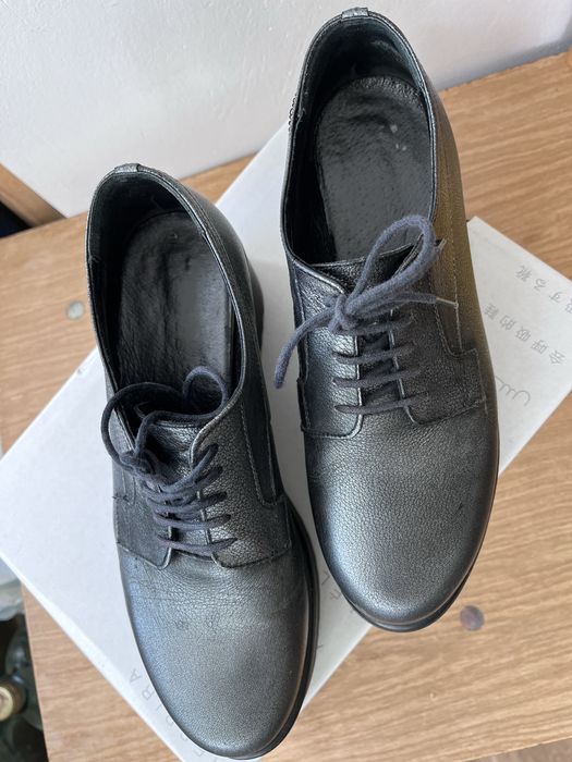 Pantofi wojas dama gri metalizat piele aproape noi