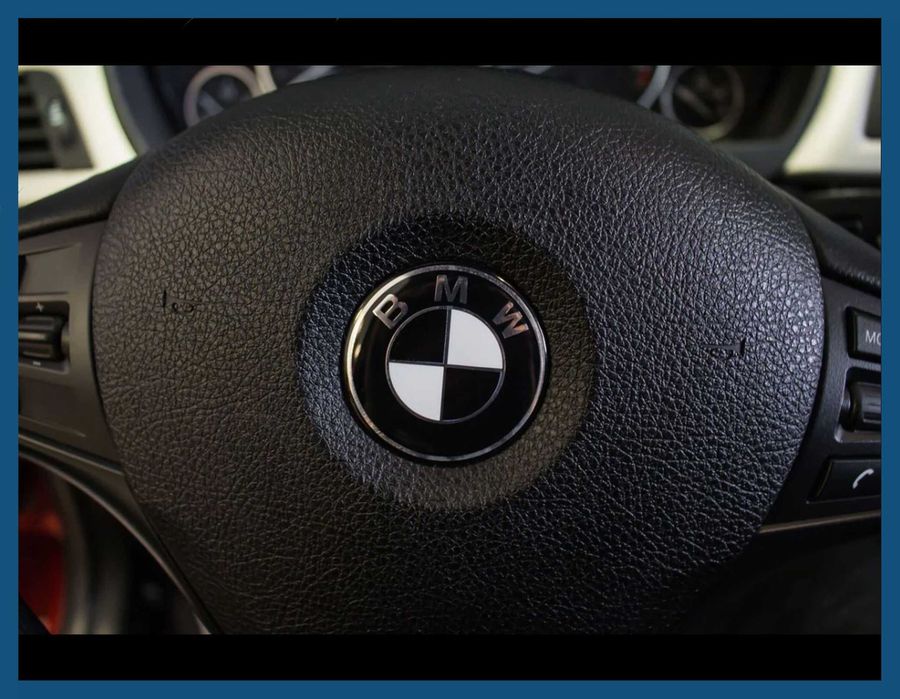 Emblema volan / logo autoadeziv BMW 45mm - seria 1 / 3 / 5 / 7 / X1 / X3 / X5 / X6