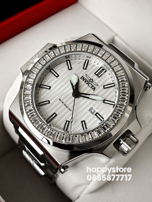 INVICTA Akula Swiss Diamond Silver 58 mm, Инвикта нов ръчен часовник