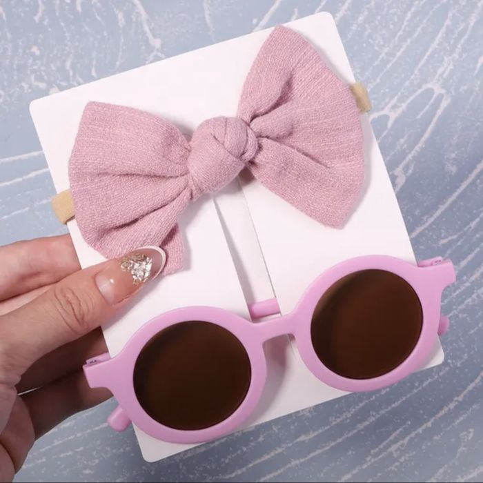 Детский набор очки с повязкой