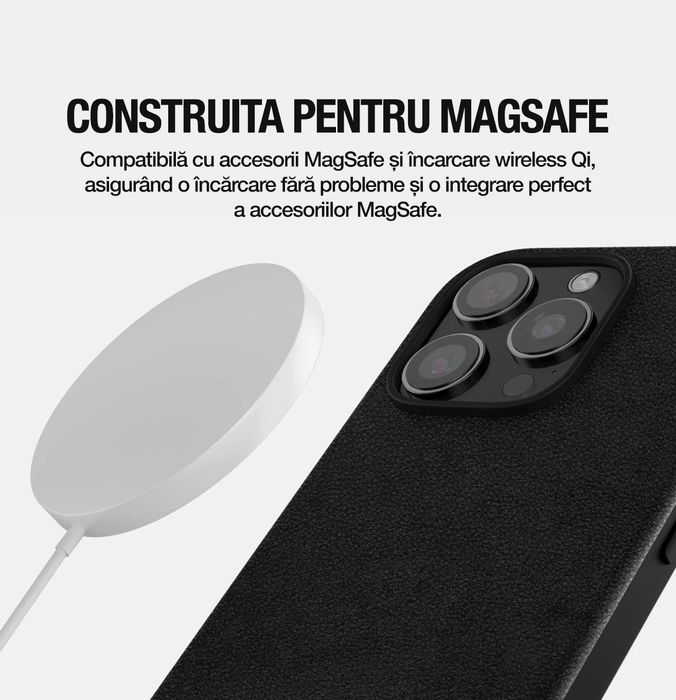 Husa piele leather case originala Apple iPhone 16 Black