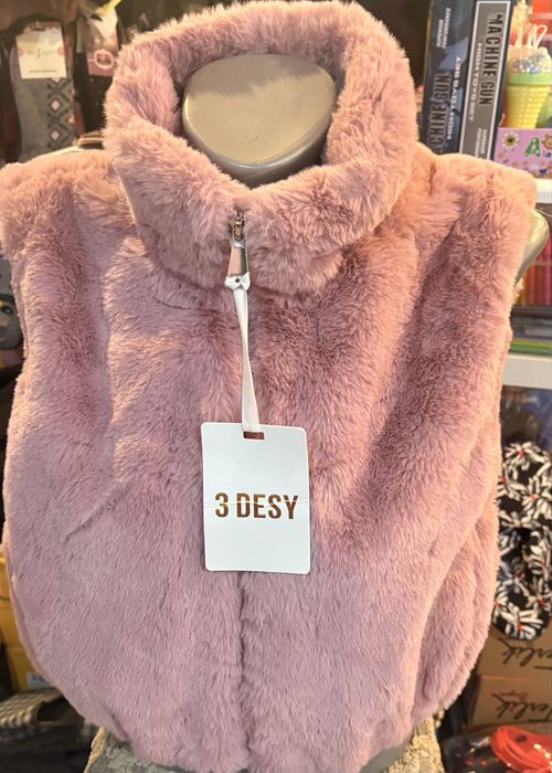 Къси елеци с косъм- S,M,L- три цвята