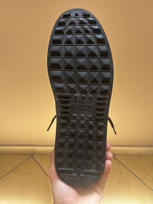 Papuci Valentino Garavani open calf sneaker, negri, VLTN