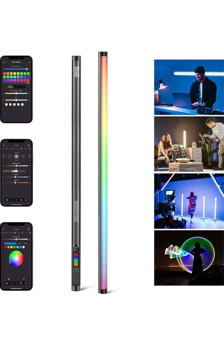 Проф. RGB tube. диодно осветление. Видео. фото. tl120c. Камера. neewer