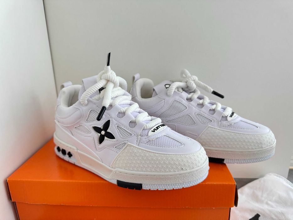 スーパーホワイトLV 【中古】 Adidasi Louis Vuitton Skate LV Full White Nou - Full Box Bucuresti