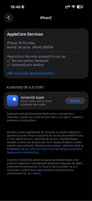 Iphone 16 PRO MAX - 512GB - 92% baterie - APPLE CARE