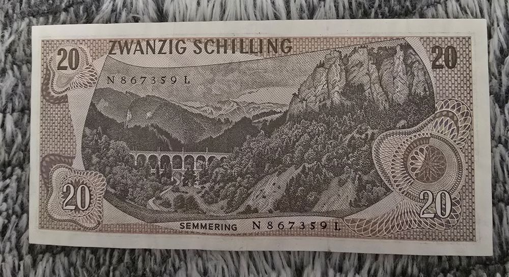 Bancnotă 20 șilingi Austria, 1967